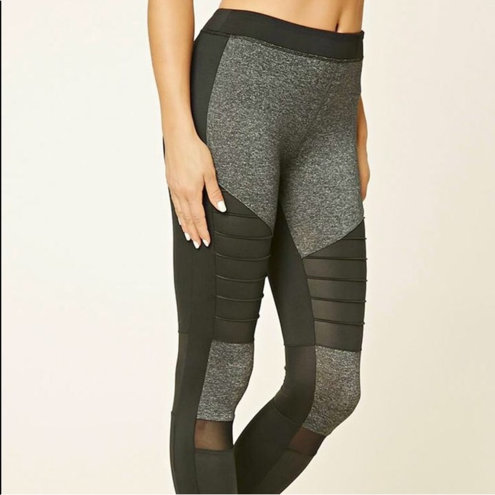 Forever 21 mesh moto active leggings
